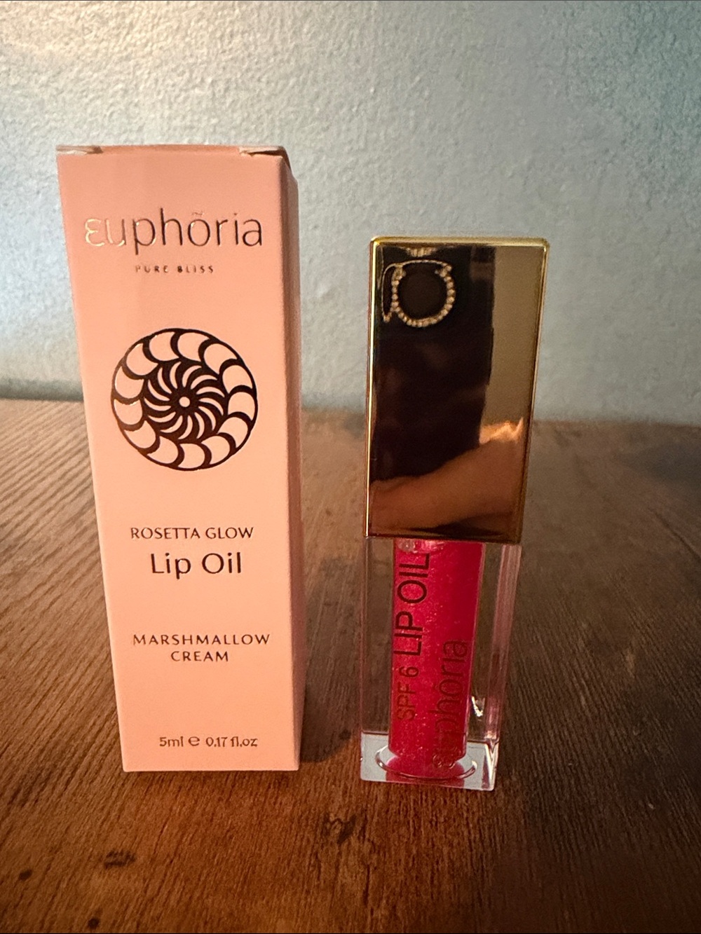 Euphoria Rosetta Glow Lip Oil — Marshmallow Cream (Peach Pink)